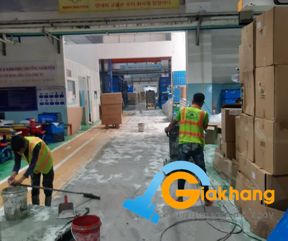 Quy trình thực hiện vệ sinh công nghiệp tại huyện Nhà Bè của Gia Khang