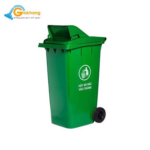 Thùng rác xanh đựng rác thải sinh hoạt